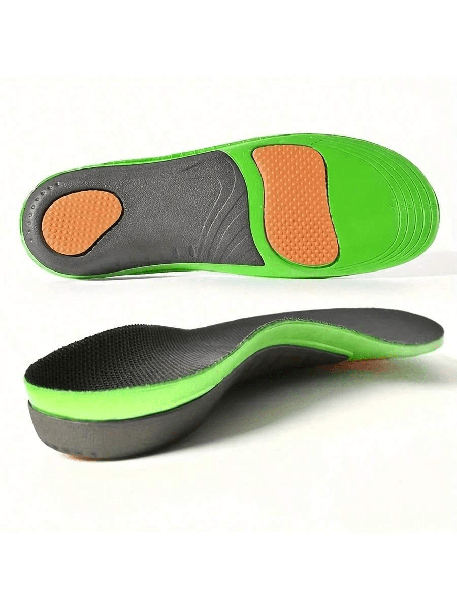 1 Pair Men's EVA Ergonomic Sports Insoles, Excellent Shock Absorption, Breathable Odor-Resistant Fabric, Comfortable Non-Collapsing Design - Ideal For Athletes And Active Lifestyles