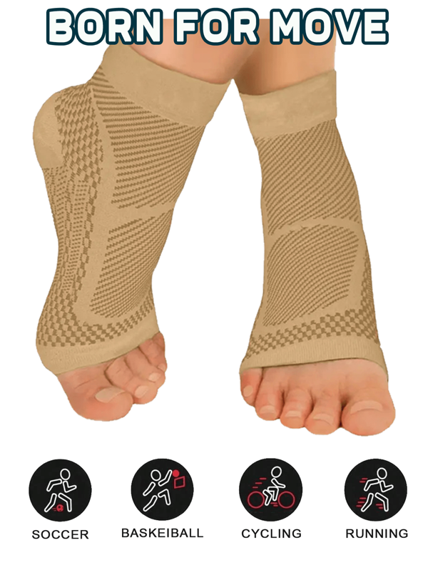 [Breathable Compression Sleeves] 1 Pair Ankle Compression Sleeves, Open Toe Nylon Socks For Men And Women, Breathable Knit Fabric - Machine Washable Anklet Gym Accessories