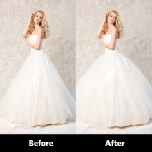 Local Delivery- Women 6 Hoop Petticoat White A-Line Floor-Length Crinoline Underskirt For Bridal Wedding Dress Ball Gown - 黑色 - 查看 6