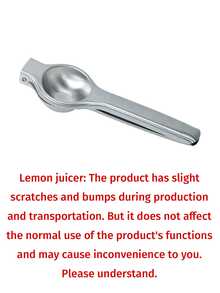 1个不锈钢手动榨汁器 - 手压式柠檬榨汁器、橙汁提取器、家用水果榨汁工具