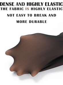 1双秋冬季女士仿透明打底裤羊毛加厚连体裤 - 黑色 - 查看 3