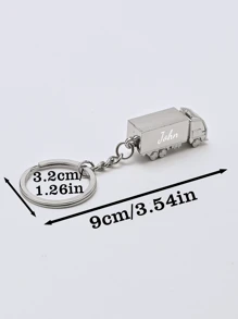 1pc Creative Truck Keychain, Cartoon Metal Keychain, Truck Keychain, Large Truck Keychain Pendant, Engraved, The Best Gift For Family, Son, Friends, And A Birthday Present For Son,Apparel Accessories,Chic Autumn, Utilitarian Chic
