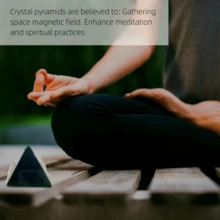 1 件黑曜石金字塔水晶，1.95 英寸，黑曜石水晶材质，家庭办公室卧室装饰，节日礼物 - 黑色 - 查看 5