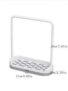 1 pieza Organizador de bandeja para fregadero de cocina, adecuado para esponjas, trapos de cocina, trapos, cepillos, almacenamiento y organización de estropajos