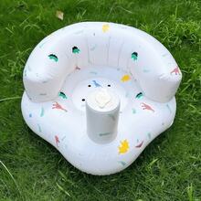 Infant Seat With Built-In Air Pump, Baby Back Support, Sofa Chair, Correct Sitting Posture, Portable Infant Birthday Chair, Floor Mat - Multicolor - View 6
