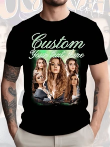 Personalisiertes, bequemes, lässiges Boyfriend-Shirt mit loser Passform für Herren. Vintage Bootleg, benutzerdefiniertes Fotoshirt, erstelle dein eigenes Bootleg-T-Shirt, Geburtstagsgeschenk für die Freundin, Party-Gruppe, Veranstaltung, Abschlussgeschenk, benutzerdefiniertes Grafikhemd für Frau/Mann, Jahrestags-Geschenk, Valentinstags-Geschenk