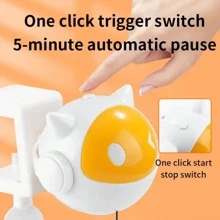 Minge de tachinare pentru pisici cu ridicare automată, eliberând ambele mâini pentru ridicare automată și declanșând instinctele de vânătoare. Poate fi plasată cu ușurință oriunde fără a cădea praf și poate fi jucată în mai multe poziții. Este rezistentă la zgârieturi și mușcături de gheare. Timp de distracție - 10 minute de joc distractiv, apoi se oprește automat pentru a-și lăsa prietenii pisicii să se odihnească.