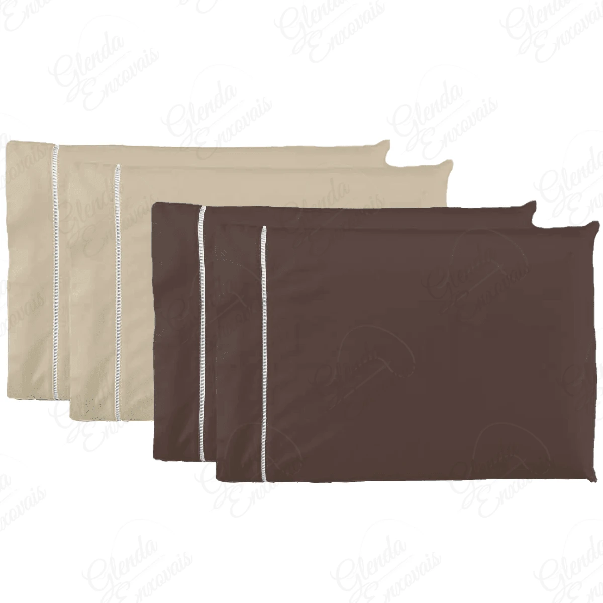 4 Pillowcases Pecal Flex- FP - Persimmon-tobacco - View 1