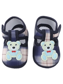 1Pair Cartoon Bear Baby Booties Girl Boy Soft Sole Anti-Slip Shoes Toddler Socks Shoes Baby Schoenen Newborn Shoes First Walkers 0-12Months