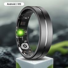 Anillo inteligente para mujeres - Rastreador de fitness. Anillo inteligente de acero inoxidable compatible con sistemas Android e iOS, con función de fotografía por gestos, ultra bajo consumo de energía y resistente al agua IP68 para uso diario.