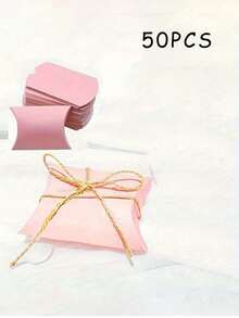 100Pcs Pillow Box Rope Kraft Paper Gift Packaging Paper Box Party Gift Boxes Home Party Birthday Supply Paper Bags For Gifts For Jewelry Gifts Wedding Party Decorations Equipped - Multicolor - View 21