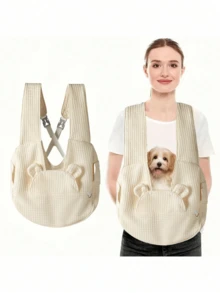 超大号 Fluffybaby 狗背带 - 冬季宠物包，带棉质衬里，防水透气设计，胸背包狗和猫户外包，小型犬背袋中型犬背袋