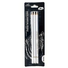 3 Stück/Set Soft/Medium/Hard 3-teiliger Highlight Kohlstift Skizze Weiße Kreide Kohlestift Kohlestift Weißer Kohlestift Set Schulbedarf, Schulanfang