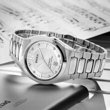 DOXA DOXA Herren automatikuhr - Edelstahlgehäuse & Armband, weißes Diamanten Zifferblatt (Modell D189SSV) - luxuriöse Geschäftsarmbanduhr