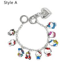 Sanrio 1pc可爱KT猫吊坠链条粗包包装饰Hello Kitty小挂件超萌包挂双扣链条适合女生佩戴无挂带实物如图2 - 彩色 - 查看 4