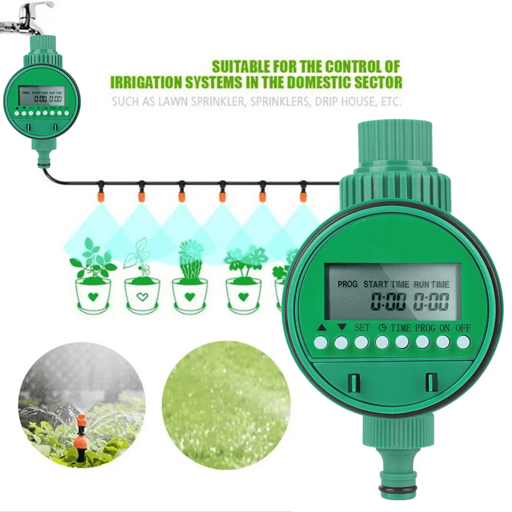 1 pezzo Controllo irrigazione automatico, valvola elettronica intelligente,dispositivo di controllo dell'irrigazione con display LCD per il giardino