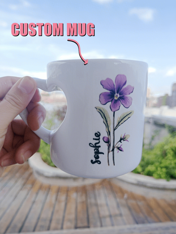 Tazas personalizadas con flores de cumpleaños grabadas, tazas con asa en forma de corazón por mes, tazas de cerámica personalizadas de 11 onzas, regalos de cumpleaños para la familia, tazas de café exclusivas con flores de cumpleaños, tazas conmemorativas para calentar, regalos ideales para él, regalos ideales para ella, vuelta al cole, regalos ideales para la familia, aniversario, San Valentín, Día de la Madre, cumpleaños, Día del Niño, Día del Padre, ceremonias de graduación, bodas