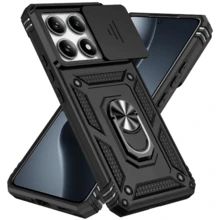 [Quantum Armor Pro] 军用级防摔保护壳适用于三星 S25 Ultra/S25+/S25/S24 Ultra/S24+/S24 FE/A56/A36/A55/A35 & 14T/14T Pro & Apple 17Pro Max/17Pro/17Air/17/16 Pro Max/16e/16Pro/16Plus - 滑动镜头保护盖 + 装甲技术保护