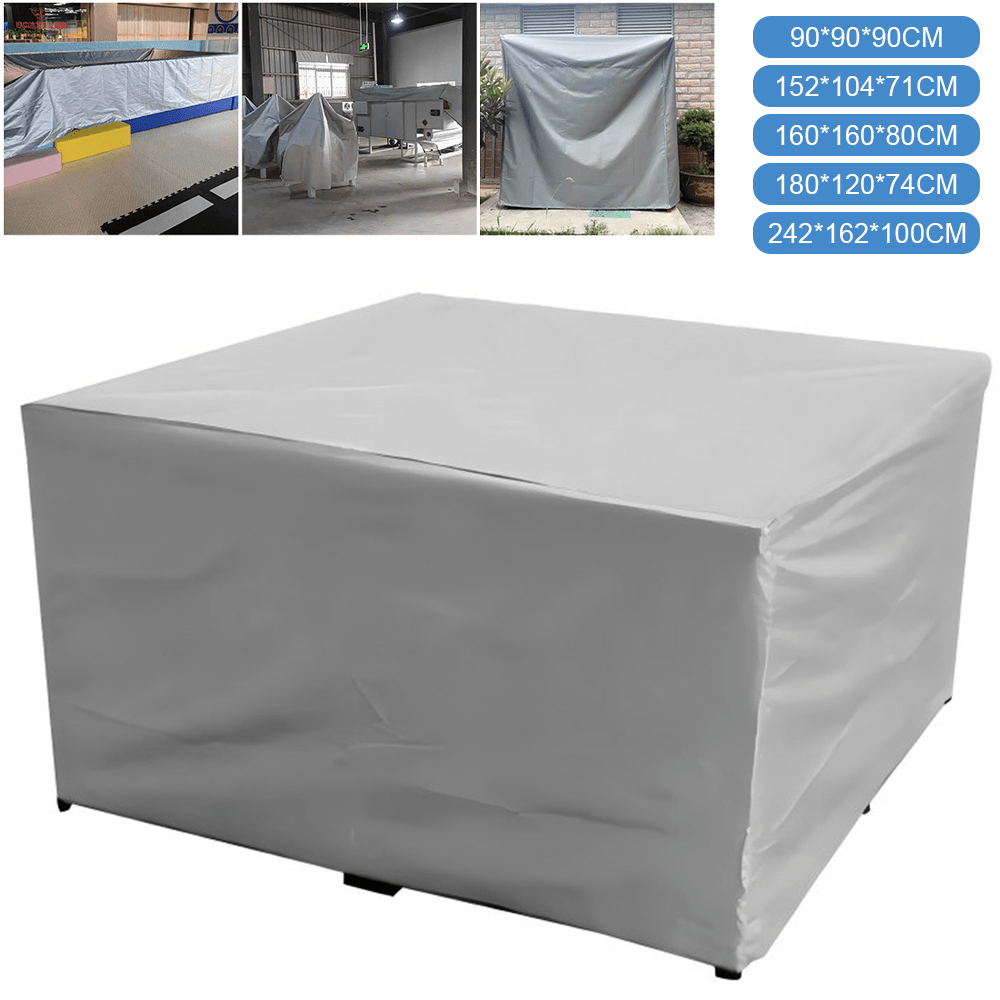 1 Stück 210D Outdoor Möbelüberzug wasserdicht regensicher schneedicht winddicht UV-beständig Oxford Gewebe Garten Rasen Patio Möbelüberzug silber, Tasche, Organizer, Aufbewahrung