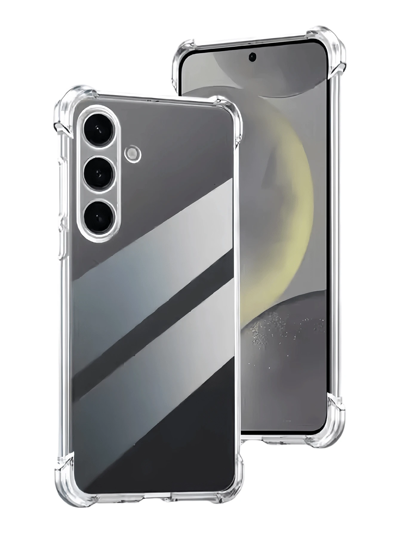 1pc Transparent Anti-Fall Protective Case, Compatible With Samsung/Apple//Redmi/OPPO Phones, Transparent Anti-Drop Phone Case, Phone Protective Cover, Simple Phone Case, Solid Color Phone Case, TPU Anti-Drop Phone Case (Military-Grade Anti-Drop)