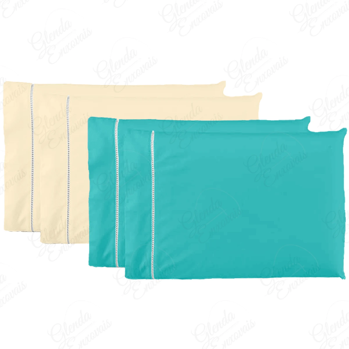 4 Pillowcases Pecal Flex- FP - Straw Mint Green - View 1