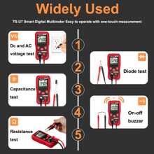 L.A.OL.A.U LAOLAU U6 U7 Digital Multimeter 6000 Counts Smart Voltmeter Voltage Tester Resistance Diode NCV Live Wire Measuring Tool