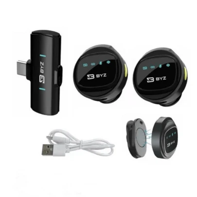 Microfone de Lapela sem Fio Magnetico BYZ F15-Lightning/TP-C