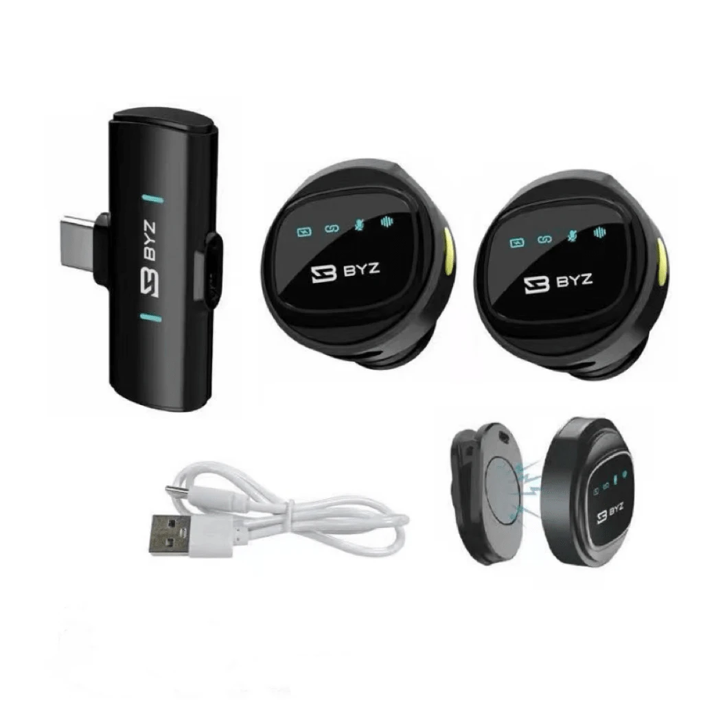 BYZ F15-Lightning/TP-C Magnetic Wireless Lavalier Microphone - Type C - View 1