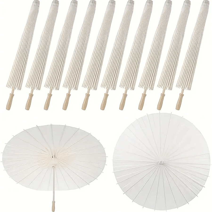 1 Stück 84 cm weißer eleganter großer Papierschirm für Hochzeitsfeste - Papier-Dekorations-Schirm DIY Ölpapier-Malschirm Bastelbedarf für romantische Hochzeiten, Brautpartys und Fotografie-Accessoires, Kunstausstellungen, Weihnachten und Abschlussfeiern, Muttertag
