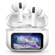 Auriculares con pantalla LCD inteligente, auriculares deportivos inalámbricos multifuncionales con micrófono incorporado, perfectos para actividades deportivas y de fitness.