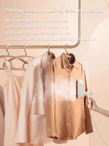 OBOVAY 1 Dampfbügeleisen, Hängebügeleisen, Elektrischer Bügeleisen, 2-in-1 tragbares Mini-Dampfbügeleisen, 1000W Hochleistung, entfernt Falten in Stoffen schnell, unterstützt Trocken- und Nassbügeln, Flachaufhängungs-Bügeln, 180° klappbarer Griff, 100ml Wassertankkapazität, 15 Sekunden schnelles Vorheizen, Ein-Klick-Dampfausstoß, geeignet für Zuhause und unterwegs - EU E-Typ Stecker (220-240V) - Übersicht 6