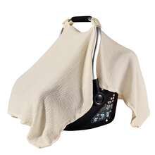 1pc Baby Basket Cover, Warm Stroller/Pram/Highchair Cover, Nursing Scarf, Multi-Purpose - Nursing/Breastfeeding Cover, Stroller/Highchair/Pram Cover, Scarf, Car Seat Canopy - Multicolor - View 2