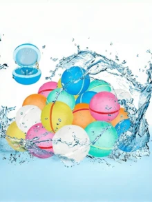 1pc Silicone Water Balloon, Reusable Water Bomb, Quick Fill, Water Fight Pool Toys, Summer Outdoor Swimming Accessory - Multicolor - View 2