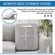 Local Delivery- 2025 New 2 Pieces Chair Covers With Arms Super Stretch Chair Slipcover For Living Room Pet Dog Universal Slip Cover Anti Slip Armchair Furniture Protector (Light Gray), 31"-46"(1 Cushion) - 黑色 - 查看 2