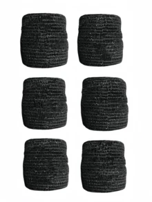 6 Peças Tiras Elásticas Autoadesivas Brancas, Bandas Elásticas Autoadesivas de Tecido Não Tecido Respirável e Flexível, Adequadas para Proteção em Esportes ao Ar Livre, Antiderrapante para Esportes, Manoplas de Bicicleta, Raquetes de Badminton, Etc.