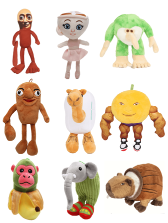 Molutian Tung Tung Tung Sahur plyschkapybara hinkråtta presenter för spel- och animeälskare födelsedag Thanksgiving julklappar högtidsplyschgåva dekorativ plyschleksak streckgubbe ljusbrun kaktus elefant banan orangutang presenter för spel- och animeälskare födelsedag Thanksgiving julklappar högtidsplyschgåva