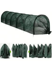 Tunnel da giardino pieghevole - Coperture per verdure e frutta con protezione UV, barriera contro insetti e uccelli, 2 opzioni di dimensioni, adatto per fattorie e serre, protezione per verdure | Copertura da giardino da esterno | Rete resistente