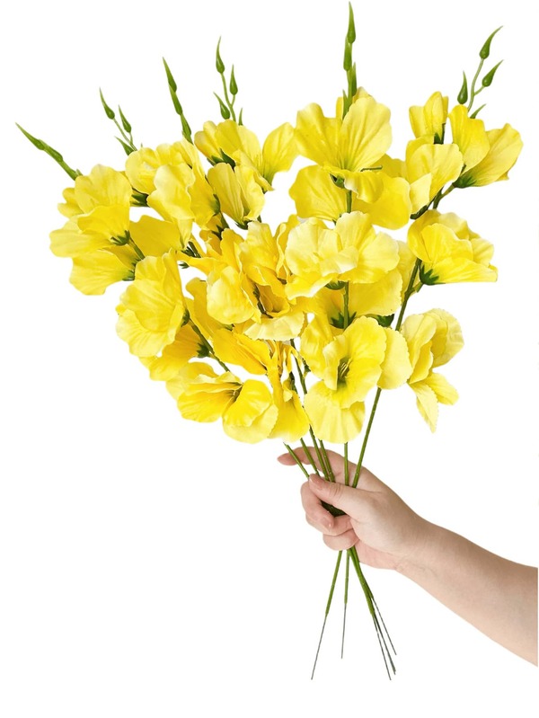 1/5/10PCS Artificial Silk Orchids Flower Stems Fake Dendrobium Flowers For Wall,Living Room,Bedroom,Wedding,Party Decor,Desk Stuffing.Home,Desk Decor,Kitchen,Wedding,Table,Centerpieces,Office,Garden,Outdoor,House,Patio Decor,Spring, Summer, Autumn And Winter Decoration