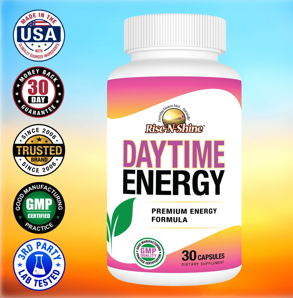 Daytime Energy Supplement | Boost Your Day With Lasting Energy | Power-Packed, No-Crash Energy Supplement With B Vitamins, Caffeine Anhydrous, Panax Ginseng, American Ginseng Root & More | Rise-N-Shine - 其他 - 查看 1