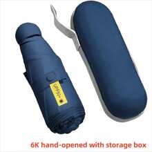 Paraguas compacto y ultraligero portátil con protección UV, paraguas mini plegable en 5 secciones