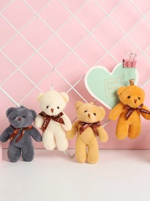 10pcs Assorted Teddy Bear Plush Toys, Cute Cartoon Stuffed Animals Decorative Pillows, Ideal Gift For Adults, Youth, Students, Boys, Girls, Birthday, Holiday