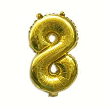 1 Peça Balões com Números de 0 a 9, Balões Números de 32 polegadas, Balões de Aniversário com Alfabeto de 0 a 9, Balões de Hélio para Suprimentos de Festa, Tamanho Grande, Números Dourados para Chá de Panela ou Despedida de Solteira