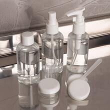 Kit 7 Pieces Travel Kit Shampoo Holder Mini Bottles Pots For Cream And Necessary Transparent Case - 白色 - 查看 1