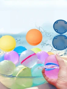1pc Silicone Water Balloon, Reusable Water Bomb, Quick Fill, Water Fight Pool Toys, Summer Outdoor Swimming Accessory - Multicolor - View 4
