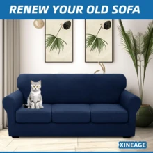 Local Delivery- 2025 New 2 Pieces Chair Covers With Arms Super Stretch Chair Slipcover For Living Room Pet Dog Universal Slip Cover Anti Slip Armchair Furniture Protector (Light Gray), 31"-46"(1 Cushion) - Coffee - 查看 4