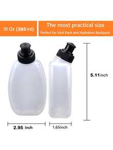 运动水壶，透明水壶，防漏水壶硅胶自行车水壶适用于户外徒步露营跑步可重复使用水壶 - 彩色 - 查看 4