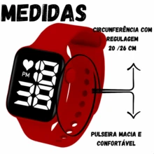 Square Children's Watch For Boys + UV Protection Glasses + Themed Umbrella Stylish Gift - 紅色 - 查看 5