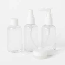 Kit 7 Pieces Travel Kit Shampoo Holder Mini Bottles Pots For Cream And Necessary Transparent Case - 白色 - 查看 2