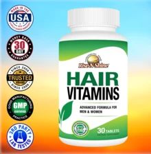 Hair Vitamins Supplement | Hair Growth Vitamins For Women And Men With Biotin & Vitamin B,  PABA, Pantothenic Acid, Silica, Saw Palmetto & More  | Hair Growth Vitamins Daily Support For Healthy-Looking Hair | Rise-N-Shine - Khác - Xem 1