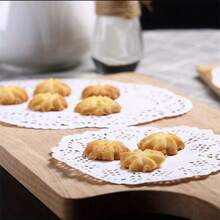 150pcs Lace Pattern Oil Blotting Paper Sheets, Suitable For Fried Snacks, Cakes, Baking, Available In Square, Oval And Round Shapes - Multicolor - View 7